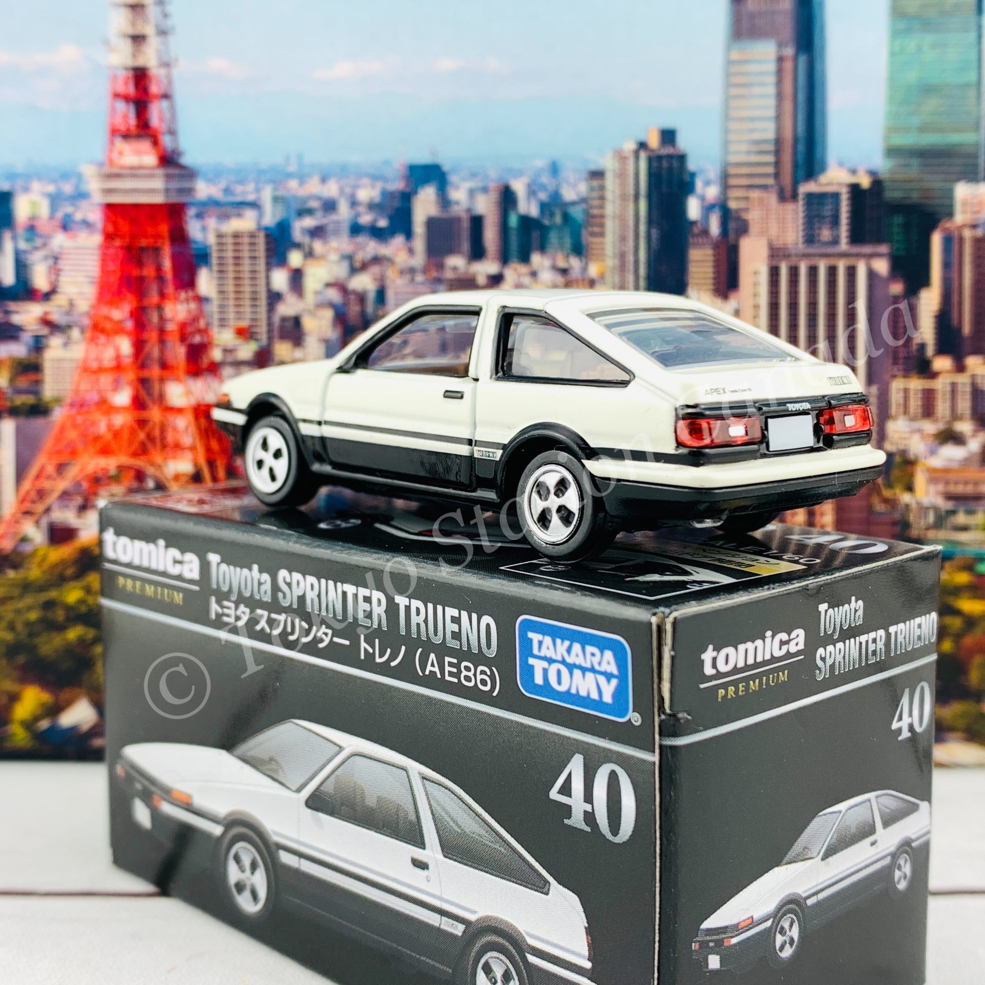 Tomica Premium 40 Toyota Sprinter Trueno AE86 WHITE 4904810162070