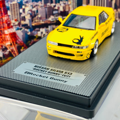 INNO64 1/64 NISSAN SILVIA S13 ROCKET BUNNY V2 Yellow IN64-S13V2-YL