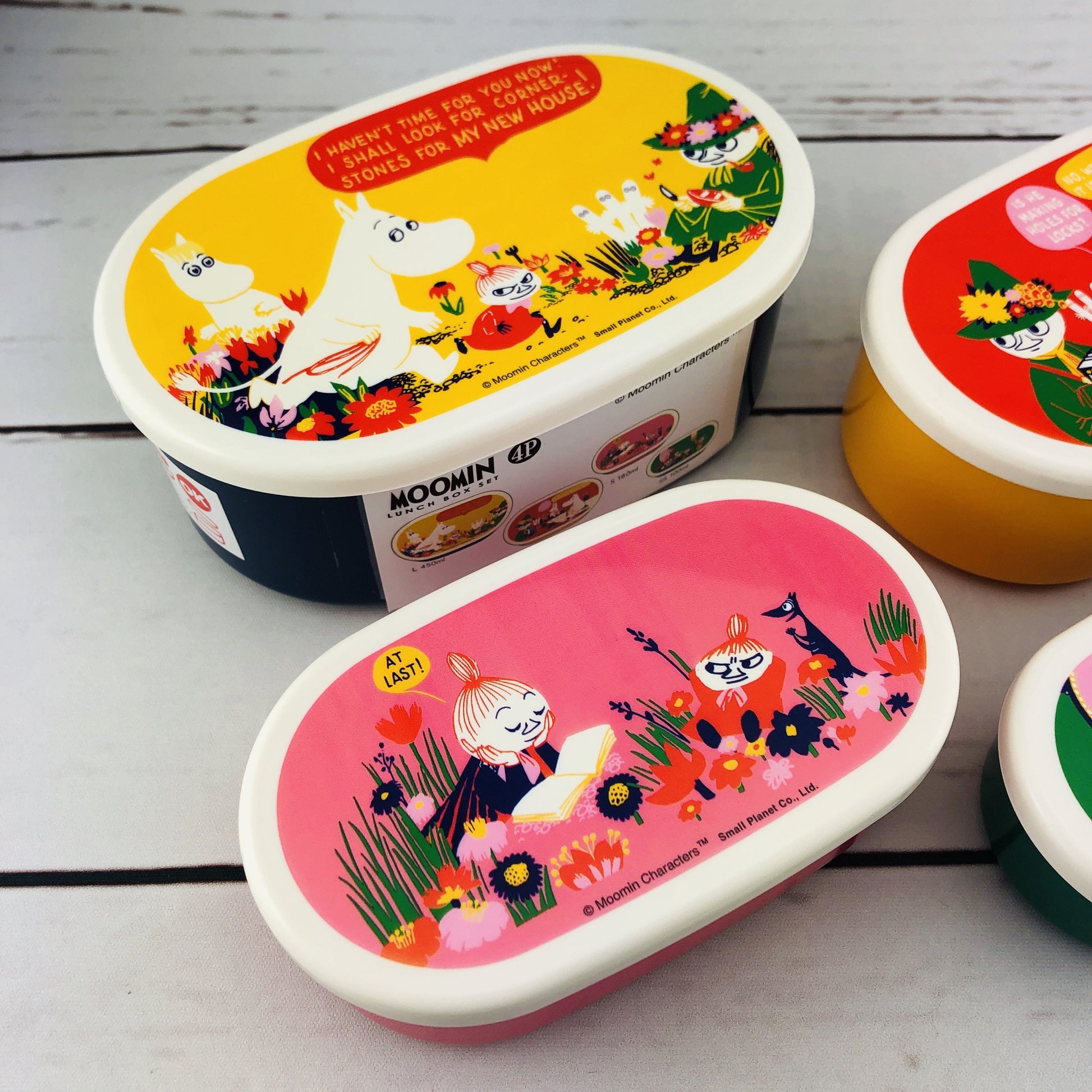 Moomin Lunch Box Set 4P by Small Planet Made in Japan MMLC3303