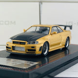 Ignition Model 1/64 Nismo R34 GTR Z-tune Gold 1875