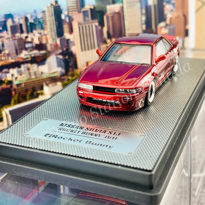 INNO64 1/64 NISSAN SILVIA S13 PANEM ROCKET BUNNY V1  Red Metallic IN64-S13V1-RED