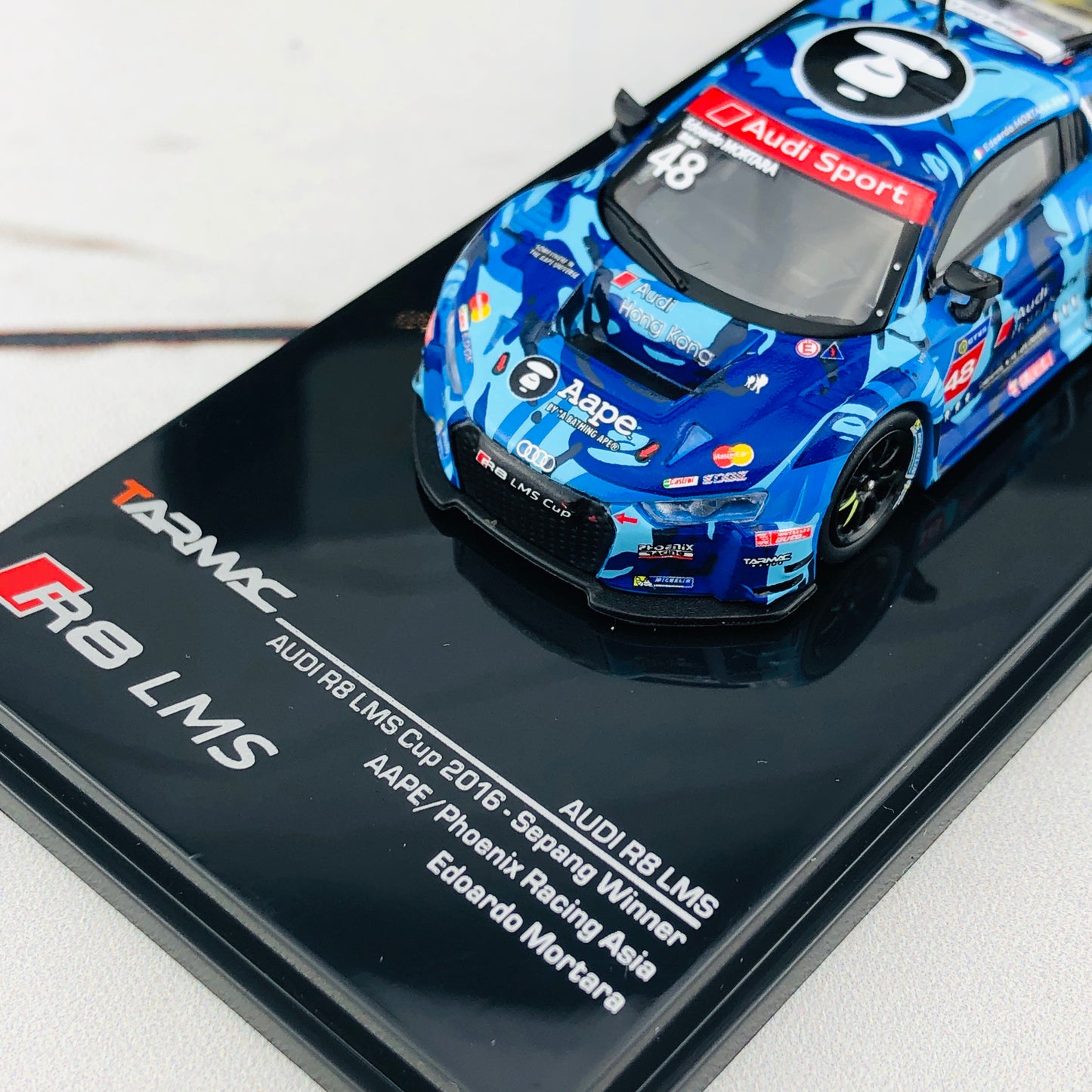 Tarmac Works 1/64 Audi R8 LMS - Audi R8 LMS Cup 2016 - Sepang Winner AAPE / Phoenix Racing Asia - Edoardo Mortara  T64-007-CUP16EM