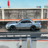 INNO64 1/64 NISSAN SILVIA S13 PANDEM ROCKET BUNNY V1  Two-Tones Blue/Grey Metallic IN64-S13V1-2TBG