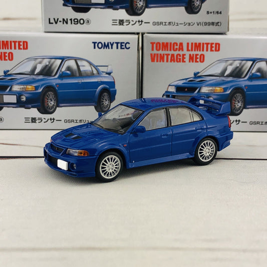 Tomica Limited Vintage Neo Mitsubishi Lancer Evolution VI GSR Blue (1999) LV-N190a