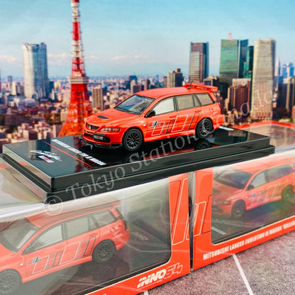 INNO64 1/64 MITSUBISHI LANCER EVOLUTION IX WAGON 2005 RALLIART Red IN64-EVO9W-RARE