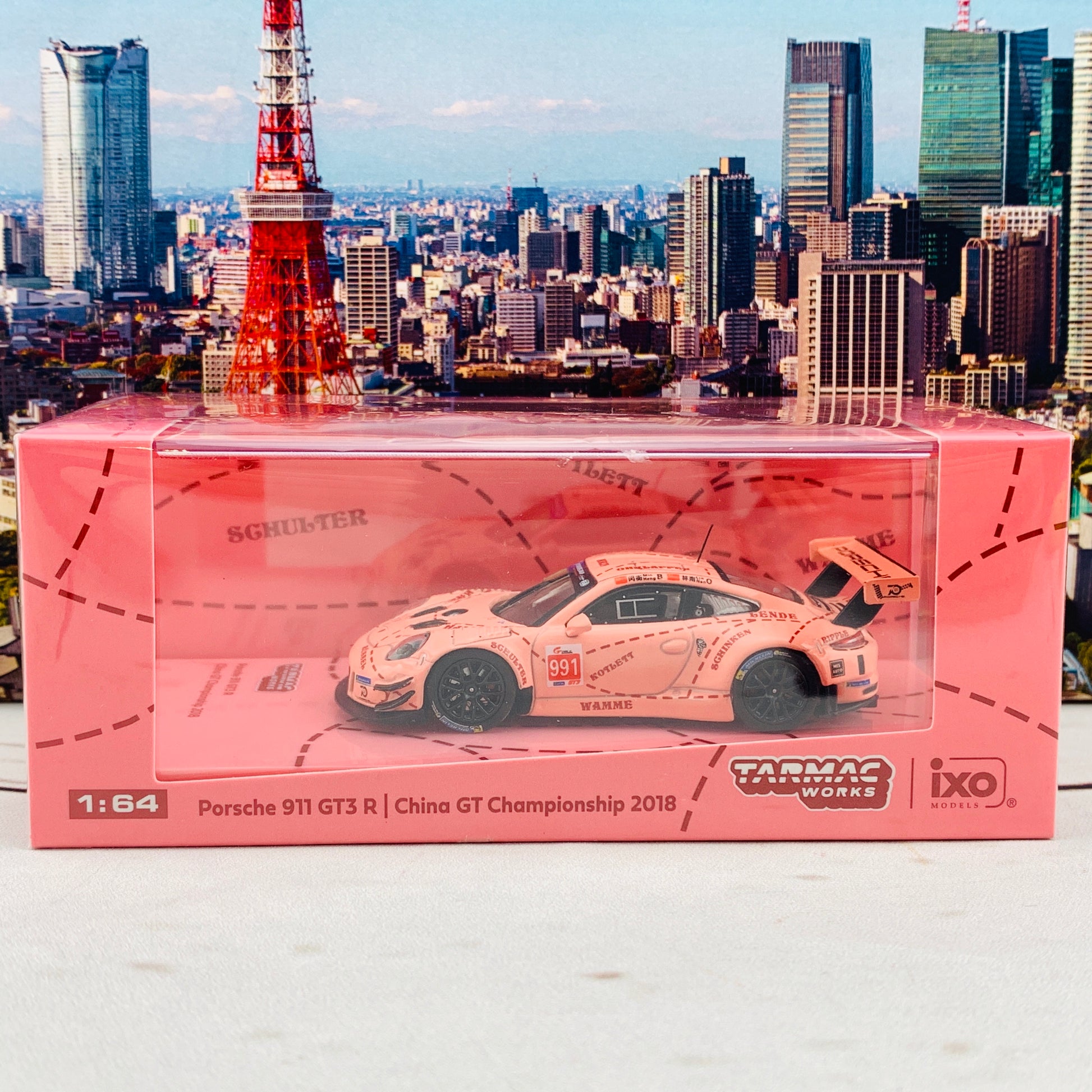 Tarmac Works 1/64 Porsche 911 GT3 R China GT Championship 2018 T64-032-18CGT991