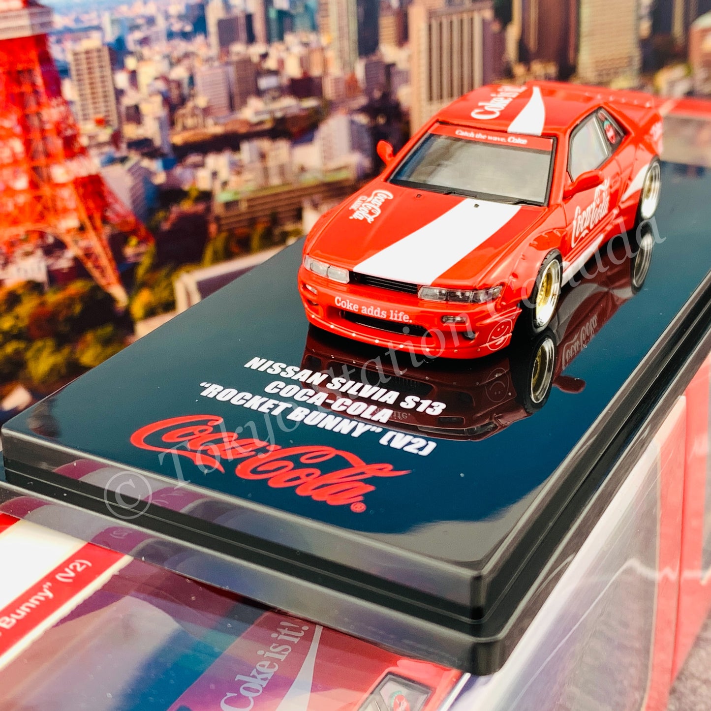 INNO64 x TOYEAST 1/64  COCA-COLA NISSAN SILVIA S13 ROCKET BUNNY V2 COKE037