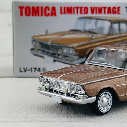 Tomica Limited Vintage 1/64 Nissan Prince Gloria Super6 (1963) Brown LV-174b