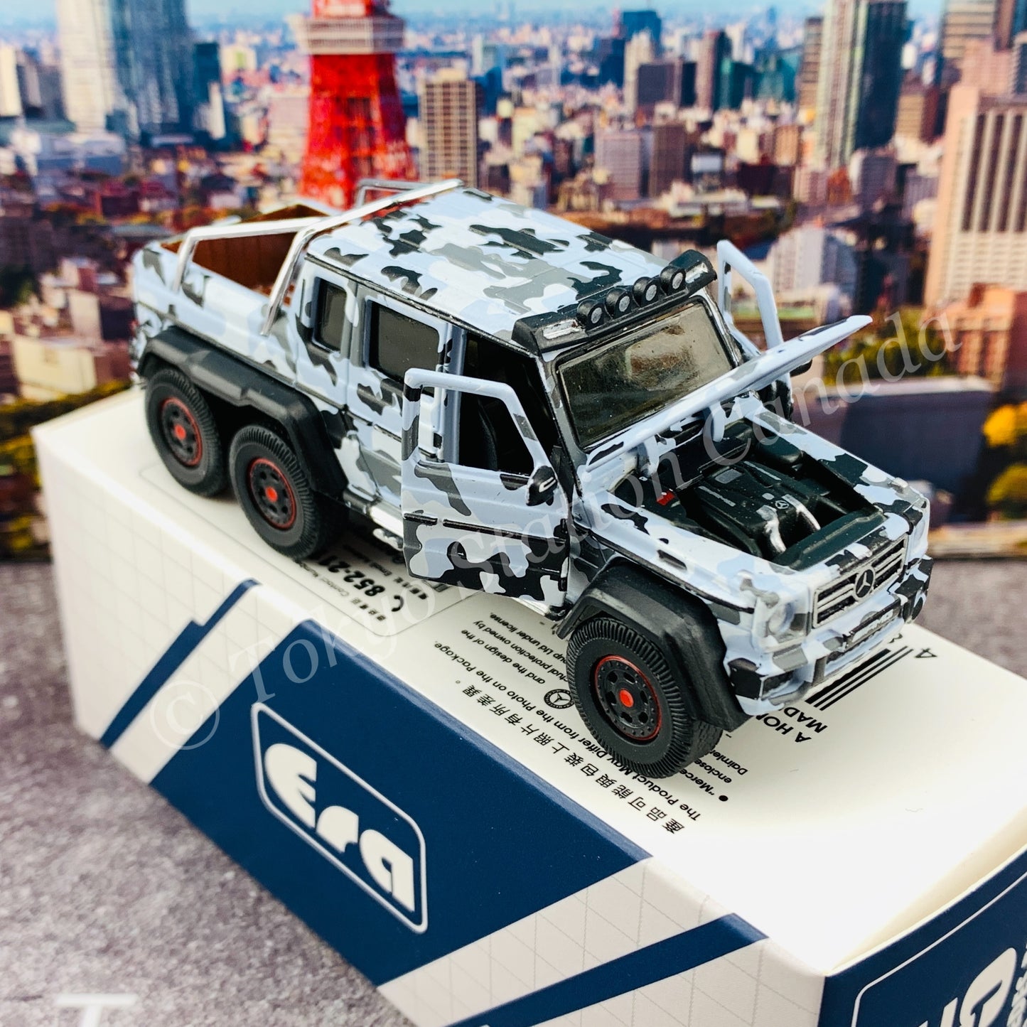 ERA CAR 45 1/64 Mercedes-Benz G63 AMG 6x6 Black & White Camo MB206X6RN45
