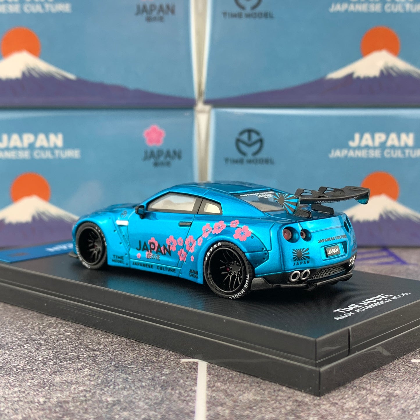 TIME MODEL 1/64 Japanese Culture Sukura GTR R35 with High Wing