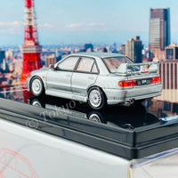 INNO64 1/64 MITSUBISHI LANCER EVOLUTION III GSR Metallic Grey With Extra Decals and Extra Wheels IN64-EVO3-MG