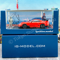 Ignition Model 1/64 Toyota Supra (JZA80) RZ Orido-Street Version RED with Mr. Orido IG2240