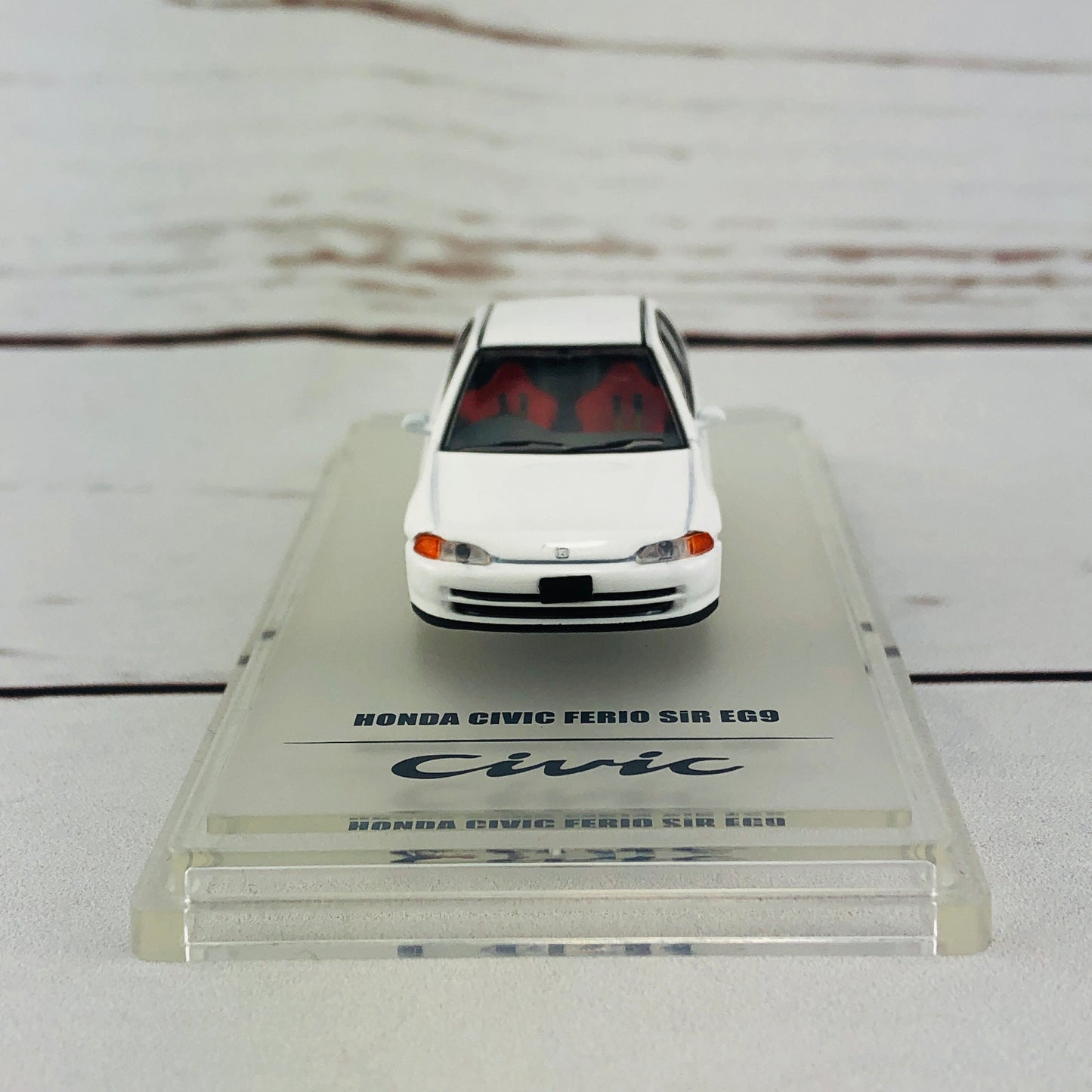 INNO64 HONDA CIVIC FERIO EG9 WHITE with Customizable Stickers and 1 set of wheel IN64-EG9-WHI