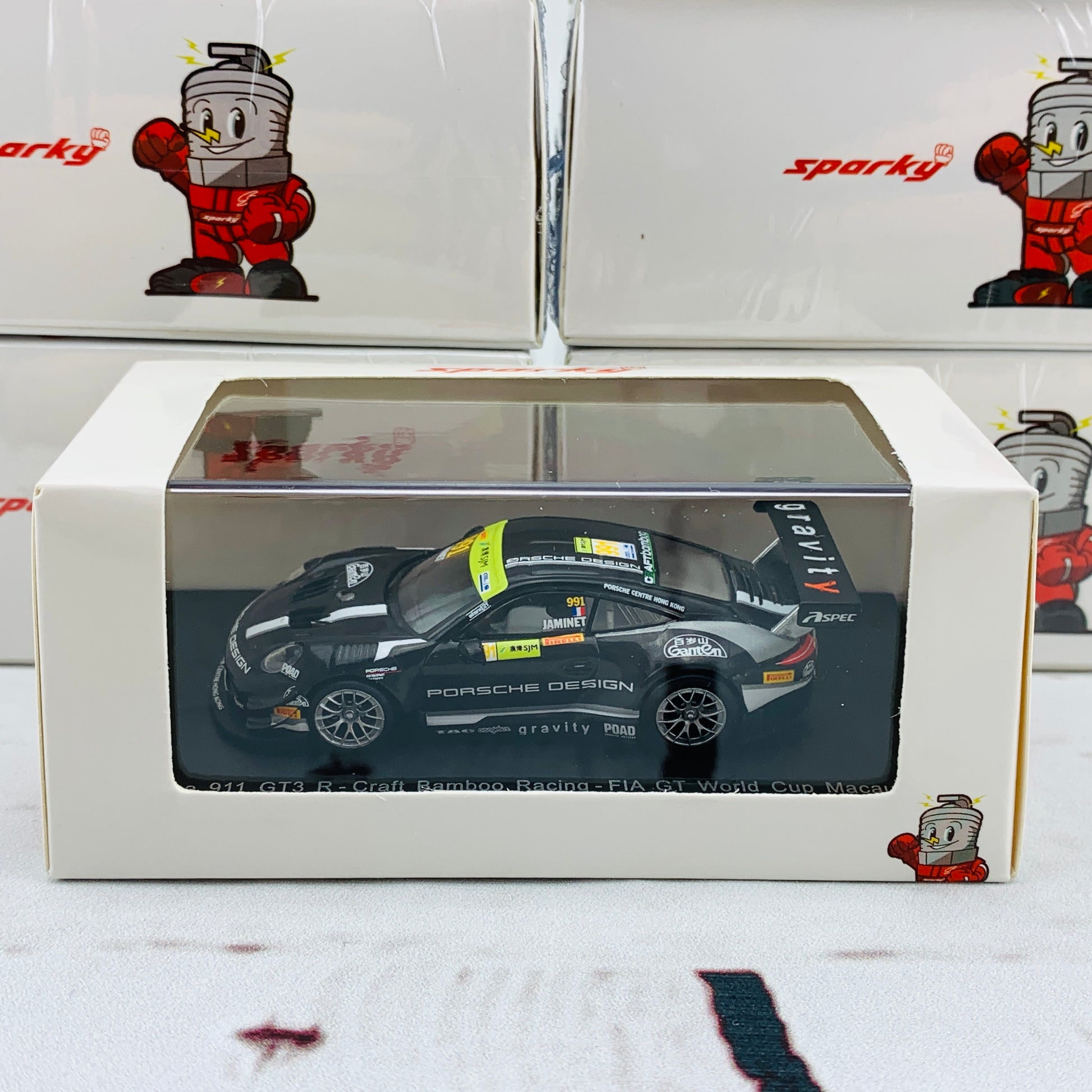 Sparky 1/64 PORSCHE 911 GT3 R - Craft Bamboo Racing - FIA GT World Cup Macau 2018 Mathieu Jaminet Y159