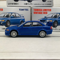 Tomica Limited Vintage Neo Mitsubishi Lancer Evolution VI GSR Blue (1999) LV-N190a