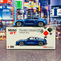 MINI GT 1/64 Pandem Nissan GTR R35 GT Wing Metallic Blue Japan Exclusive RHD MGT00096-R