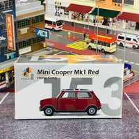 Tiny City 153 Mini Cooper Red with Union Jack Roof & White Bonnet Stripes (RHD) ATC64542