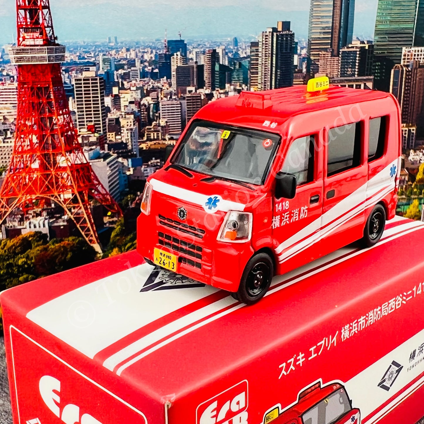 ERA CAR 1/64 Suzuki Every Yokohama City Fire Bureau Nishiya Mini 1418 (4897099931607)