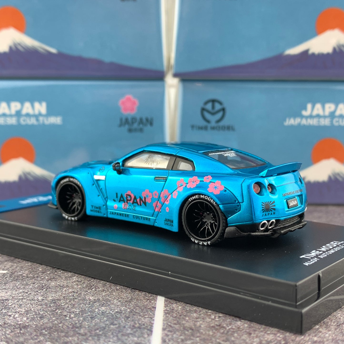 TIME MODEL 1/64 Japanese Culture Sukura GTR R35 with Ducktail Wing