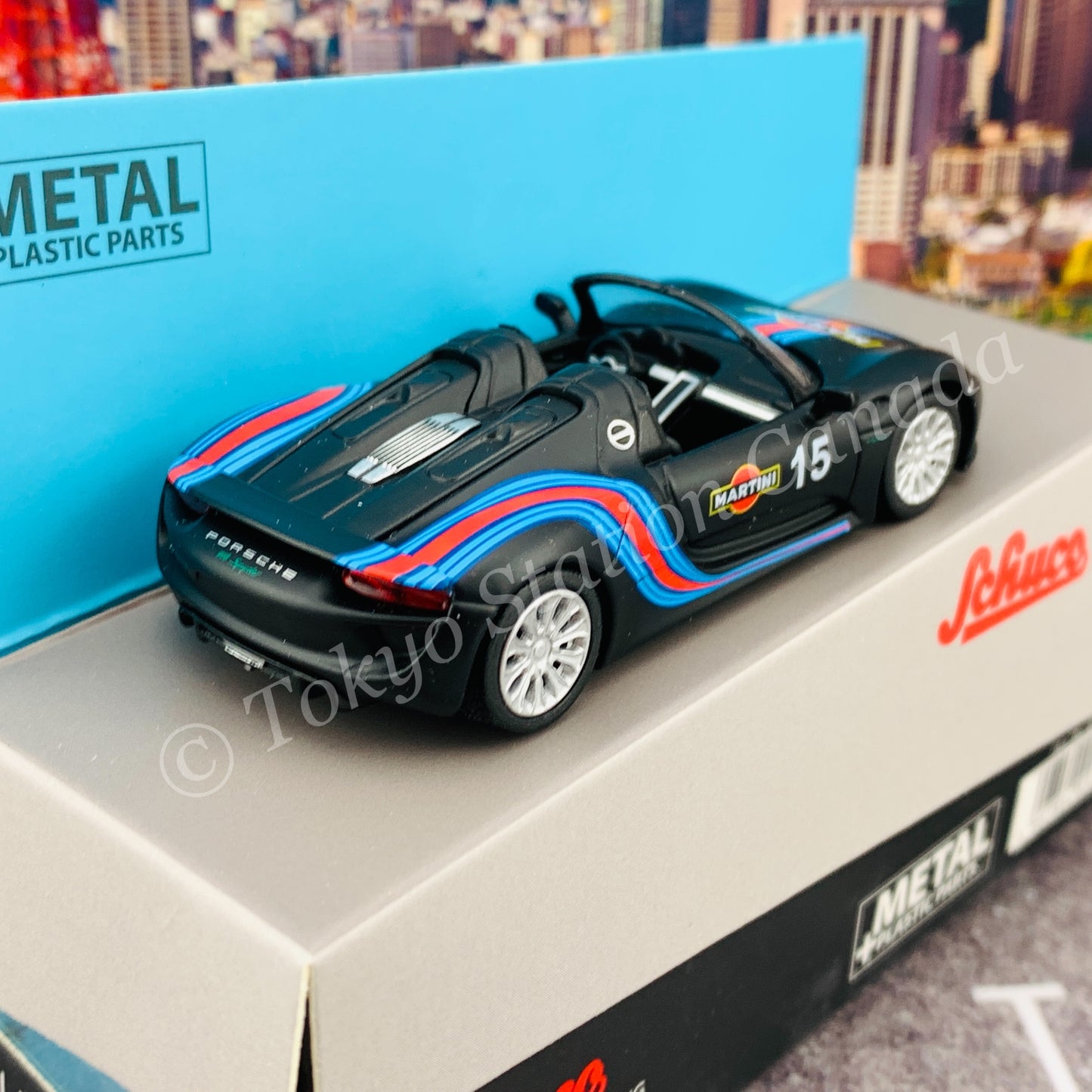 Schuco 1/64 Porsche 918 Spyder Martini Black  Hong Kong Limited Edition  452021000