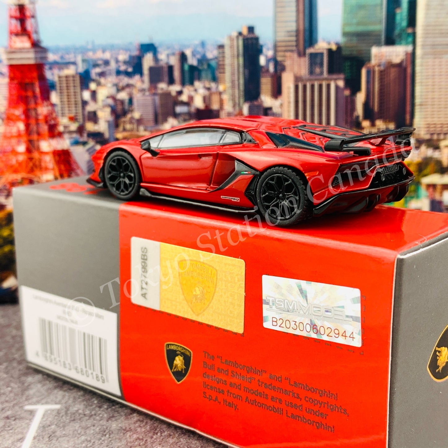 MINI GT 1/64 Lamborghini Aventador SVJ  Rosso Mars LHD MGT00198-L