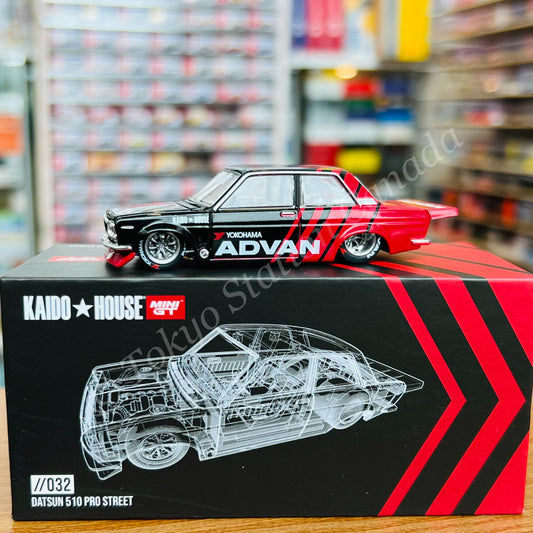 MINI GT x Kaido House 1/64 Datsun 510 Pro Street ADVAN LHD KHMG032