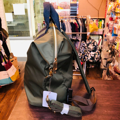 mis zapatos Nylon Skinny 3 Way Backpack - Khaki