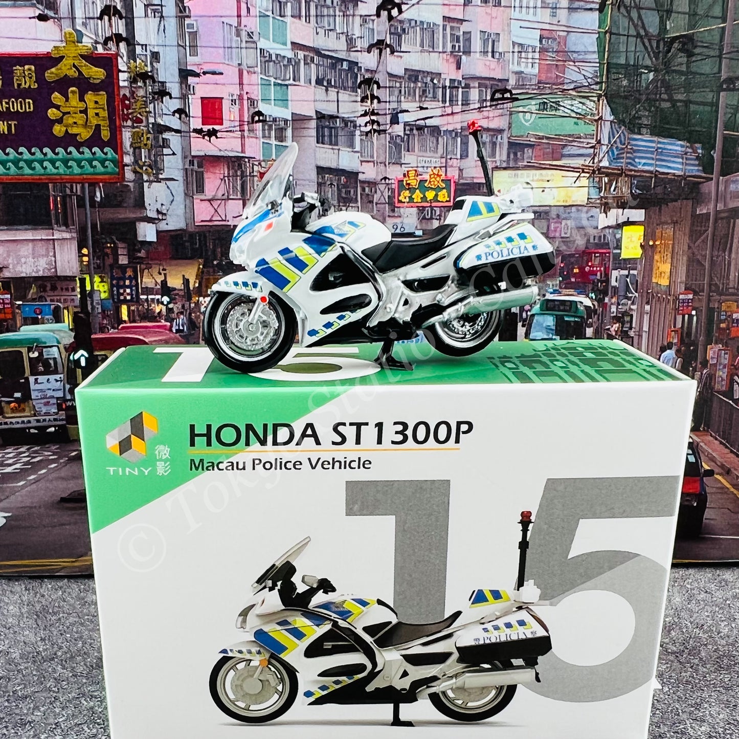 TINY 微影 MC15 1/43 Honda ST 1300 Macau Police Motor Bike ATCMC43010