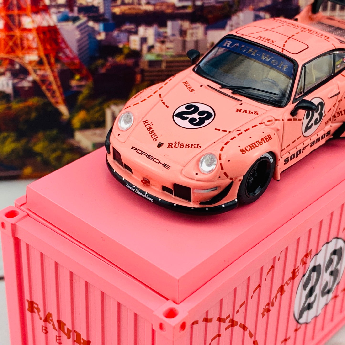 Tarmac Works 1/64 RWB 993 Sopranos *Container included* T64-017-SO