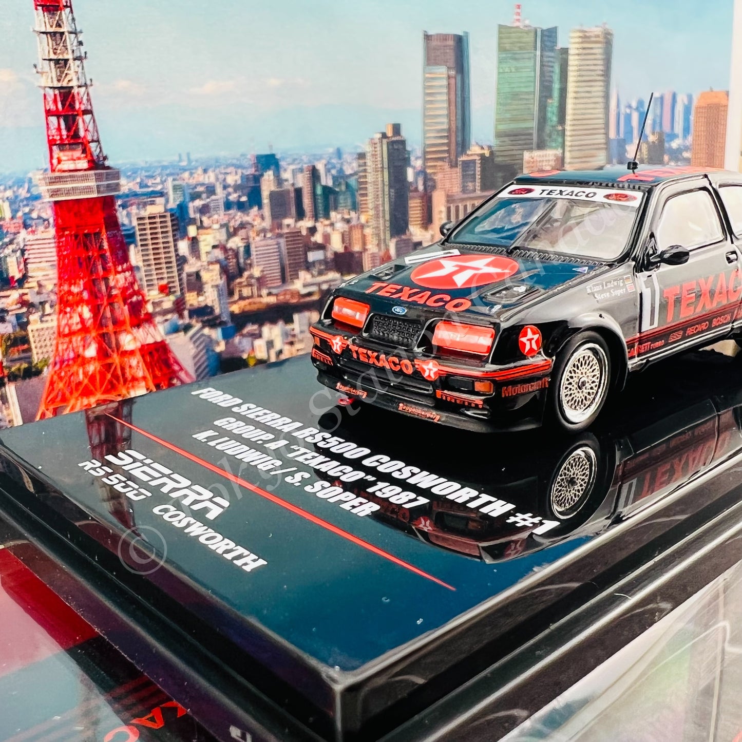INNO64 1/64 FORD SIERRA RS500 COSWORTH #1 "TEXACO"  FIA European Touring Car Championship 1988  K. Ludwig / S. Soper IN64-RS500-TEX