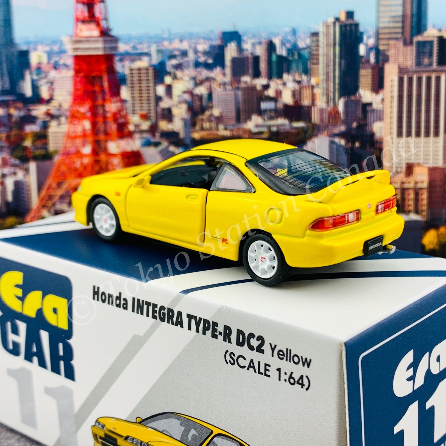 ERA CAR 1/64 11 Honda Interga Type R DC2 - Yellow HA21DC2RN1101