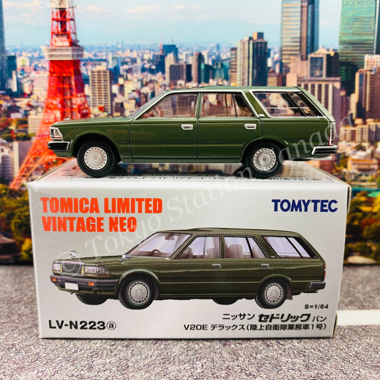 Tomytec Limited Vintage Neo 1/64 Nissan Cedric Van Ground Self-Defense Force Business Vehicle No. 1 陸上自衛隊業務車1号  LV-N223a