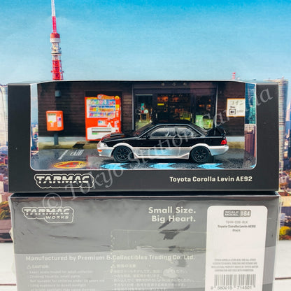 Tarmac Works 1/64 Toyota Corolla Levin AE92 Black / Grey T64R-036-BLK 