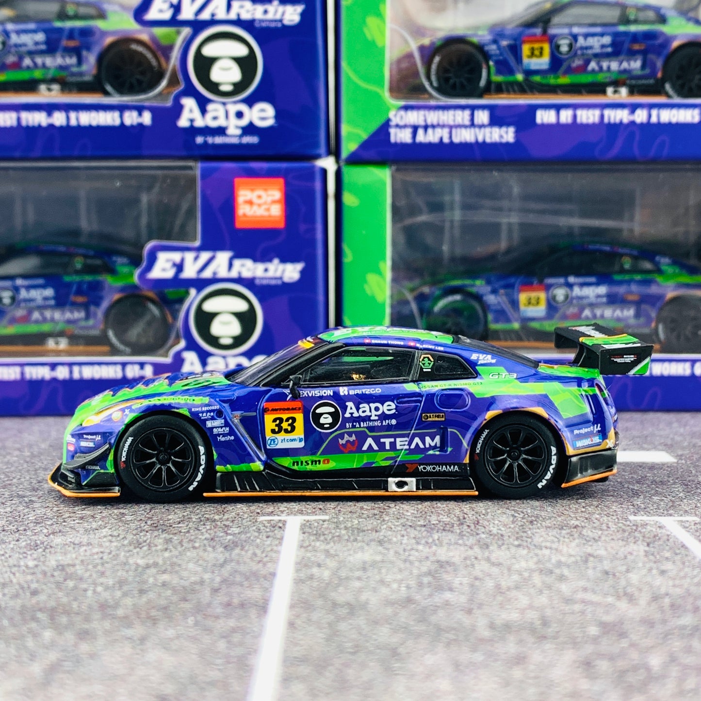 MINI GT x POPRACE 1/64 EVA RT Test Type-01 X Works GTR #33 Super GT GT300 2019 MGT00090-L