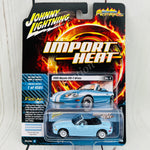 JOHNNY LIGHTNING 1/64 IMPORT HEAT 1999 Mazda MX-5 Miata Classic Racing Light Blue 849398044179