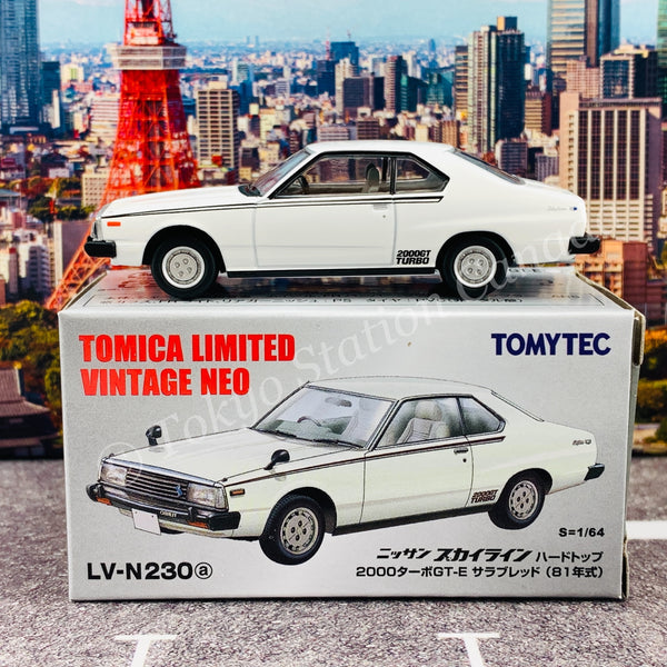 Tomytec Tomica Limited Vintage Neo 1/64 Nissan Skyline HT 2000 Turbo GT-E (White) LV-N230a