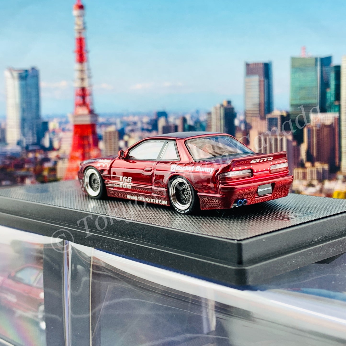 INNO64 1/64 NISSAN SILVIA S13 PANEM ROCKET BUNNY V1  Red Metallic IN64-S13V1-RED