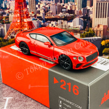 MINI GT 1/64 Bentley Continental GT St James Red RHD MGT00216-R