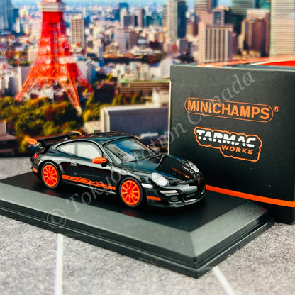 Tarmac Works x MINICHAMPS COLLAB64 1/64 Porsche 911 GT3 RS (997) Black T64MC-001-BK (643066004)