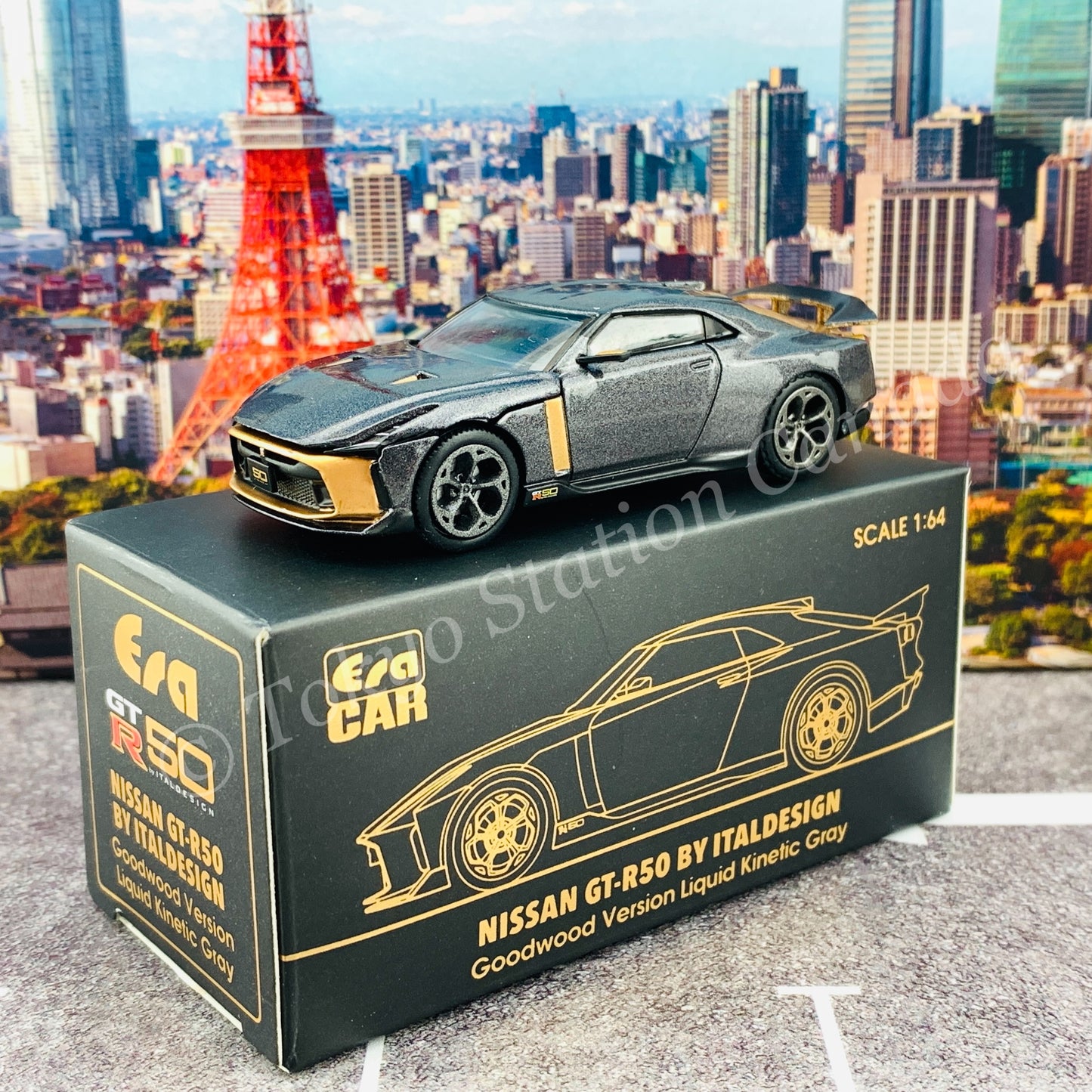 ERA CAR 1/64 SP Nissan GT-R50 By Italdesign - Goodwood Version Liquid Kinetic Gray NS21GTRSP44