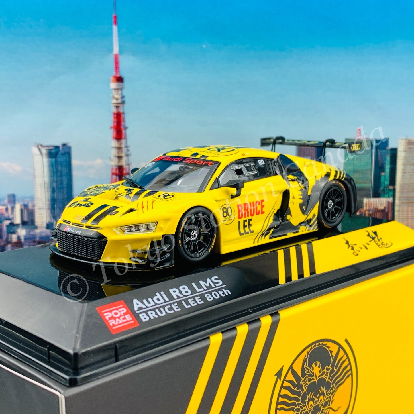 POPRACE 1/43 Audi R8 LMS Bruce Lee 80TH PR43-R8LMS-BL80