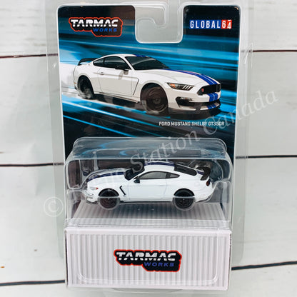 TARMAC WORKS 1/64 Global64 Ford Mustang Shelby GT350R White Metallic T64G-011-WH