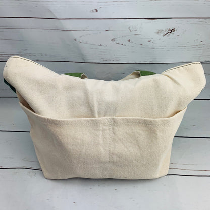 Shiba Inu Green "Called Me" Mini Tote Bag with Zipper by Mintinn 23016