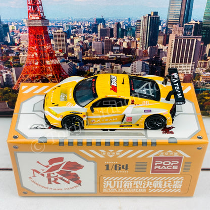 POP RACE 1/64 Audi R8 LMS EVA RT RT PROTO TYPE-00 x Works R8 PR64-R8LMS-EVA00