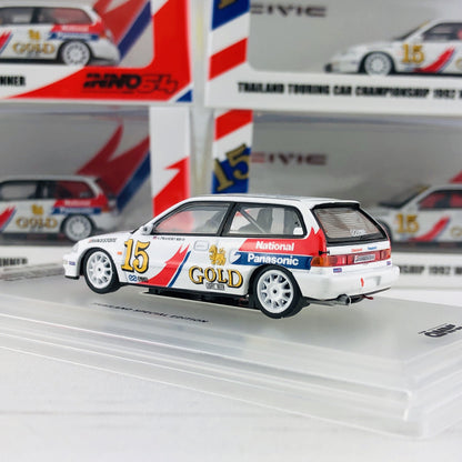 INNO64 Honda Civic EF9 #15 "Singha National Panasonic" Thailand Touring Car Championship 1992 WInner Thailand Special Edition IN64-EF9-TTCC92