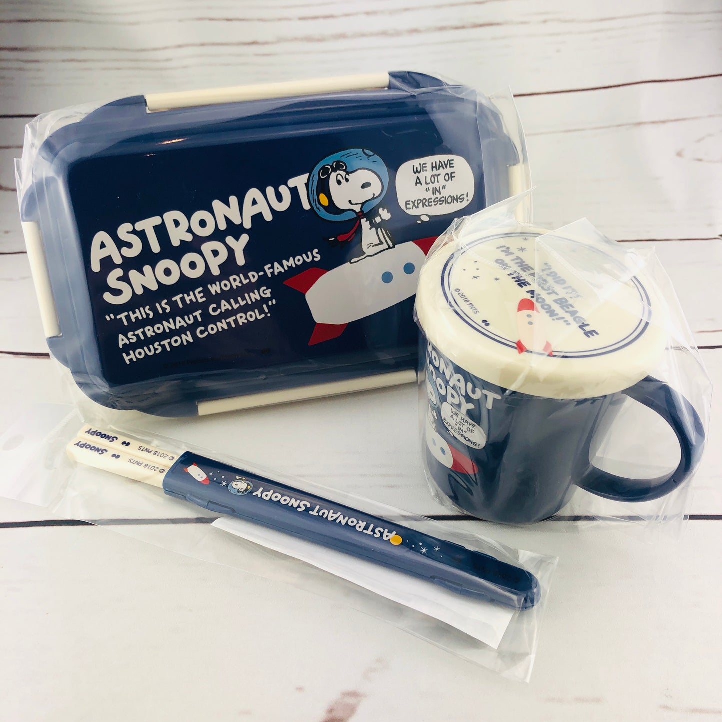 Astronaut Snoopy Lunch Box Set Made in Japan
