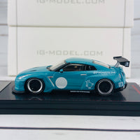 Ignition Model 1/64 Pandem R35 GTR Turquoise Blue 1401