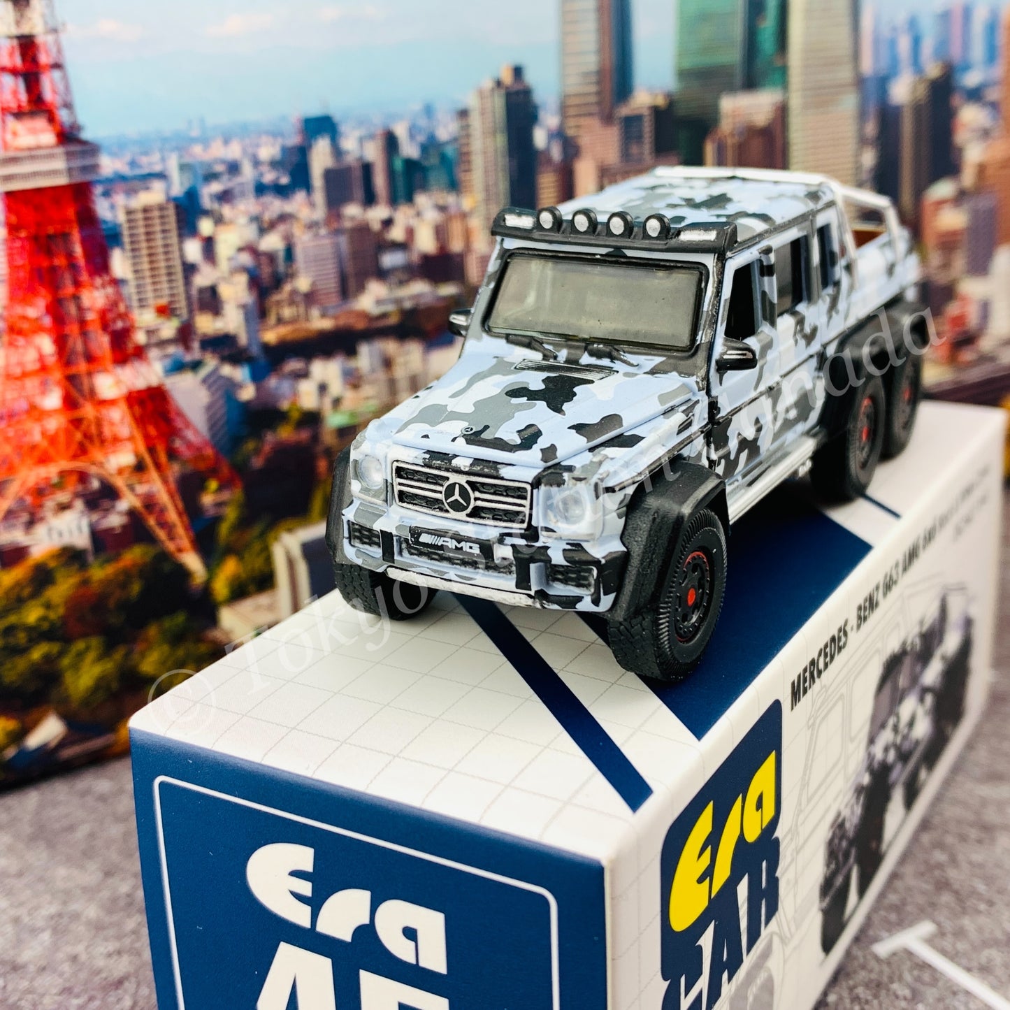 ERA CAR 45 1/64 Mercedes-Benz G63 AMG 6x6 Black & White Camo MB206X6RN45