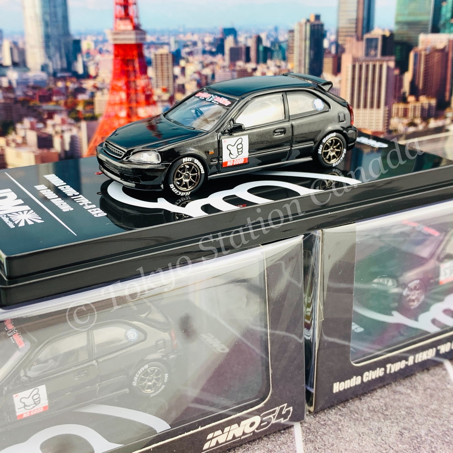 INNO64 1/64 HONDA CIVIC Type-R EK9 NO GOOD RACING IN64-EK9-JDM10
