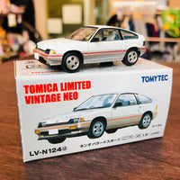 Tomica Limited Vintage Neo TOMYTEC 1/64 LV-N124d HONDA BALLADE SPORTS CRX (WHITE & SILVER)